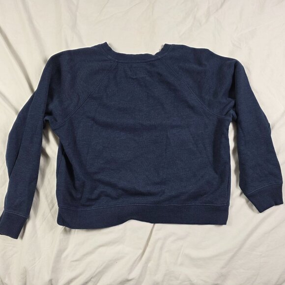 American Eagle Womens Large Blue Sweatshirt Eagle NYC Graphic Crewneck Casual - Picture 2 of 9